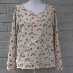 Evy's Tree The Winnie Summer Day Rainbow Sun Sweatshirt Size M